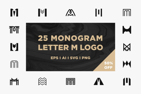 25 Monogram Letter M Logo: Graphics & Logos for Local Branding