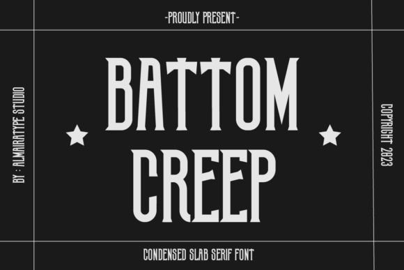 Battom Creep: A Manly Slab Serif Font for Bold Local Branding