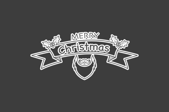 Christmas Black Letter Sticker: Graphics for Crafts That Feel Festive & Finished