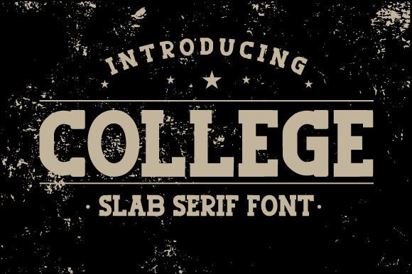 College Fonts: A Bold Slab Serif for Confident Branding