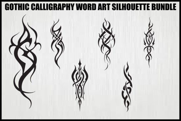 Gothic Tribal Calligraphy Bundle: Graphics & Illustrations