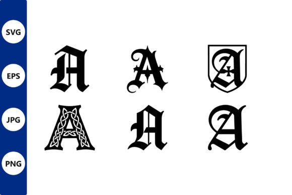 Ornate Blackletter Font Set: Graphics & Illustrations for Bold Branding