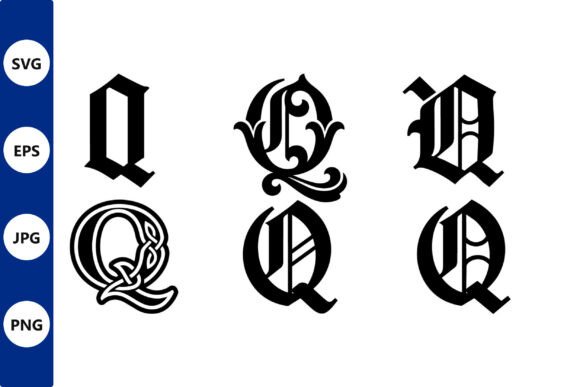 Ornate Blackletter Glyphs Set: Graphics & Illustrations for Local Branding