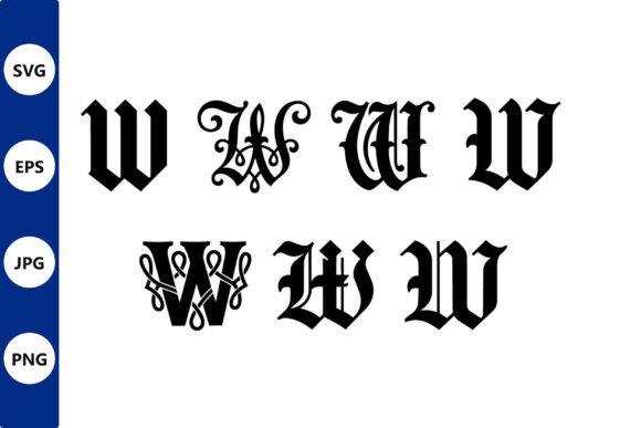 Ornate Blackletter Glyphs Vector: Graphics & Illustrations