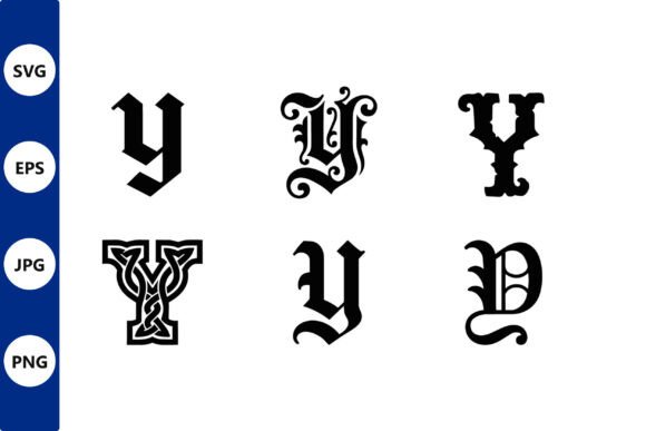 Ornate Blackletter Letters SVG Design: Graphics & Illustrations for Handmade Brands