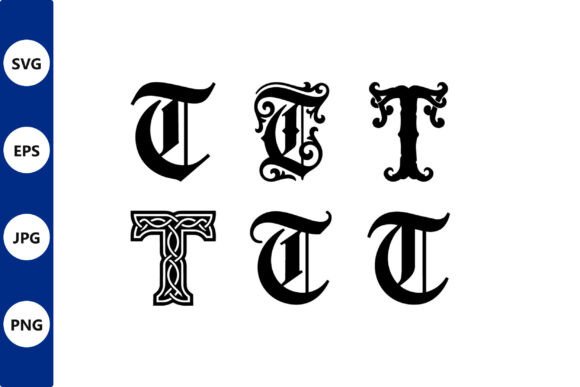 Ornate Gothic T Glyph