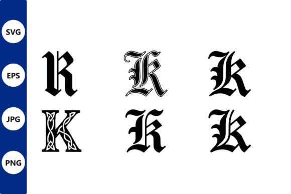 Ornate K Vector Set: Graphics & Illustrations for Handmade Brands