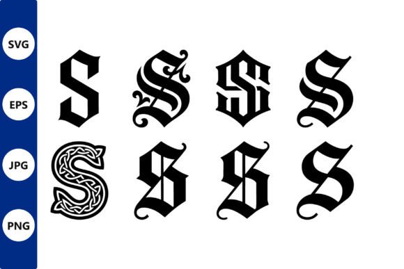 Ornate S Letter Vector Set: Graphics & Illustrations for Handmade Brands