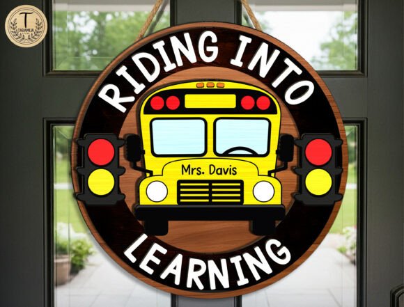 Personalized School Bus Door Sign SVG: Laser Cutting for Other Celebrations
