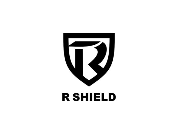 Simple R Shield Initial Logo: Clean Graphics & Logos for Content Publishers