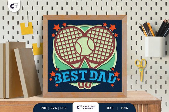 Tennis Dad 3D SVG for Father’s Day
