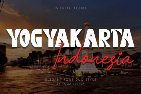Yogyakarta Indonesia: Blackletter Fonts with Dual Personality